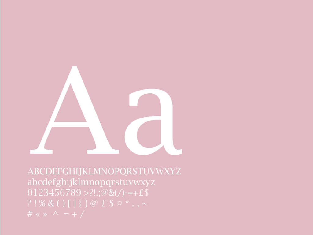 Typographie principale de l'identité visuelle de Lm les ongles