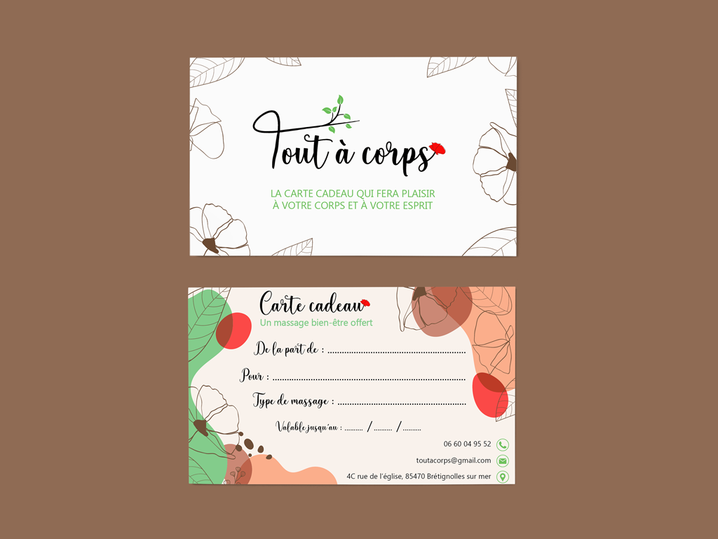 Cartes cadeau de Tout à corps