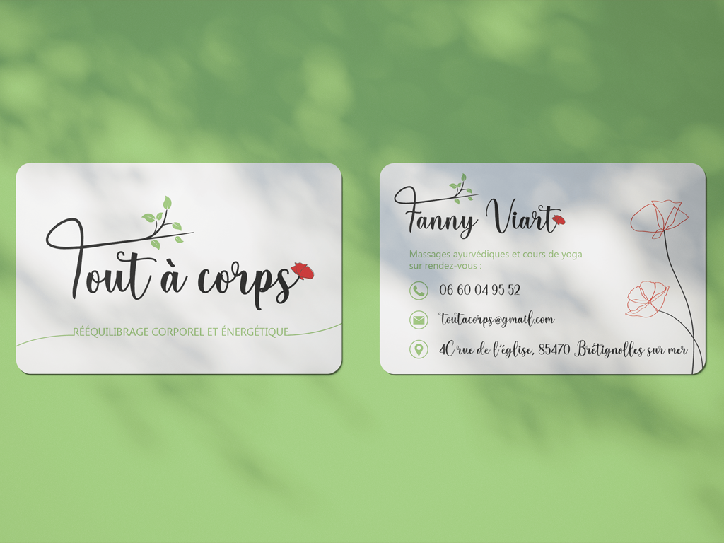 Cartes de visite de LM les ongles recto et verso