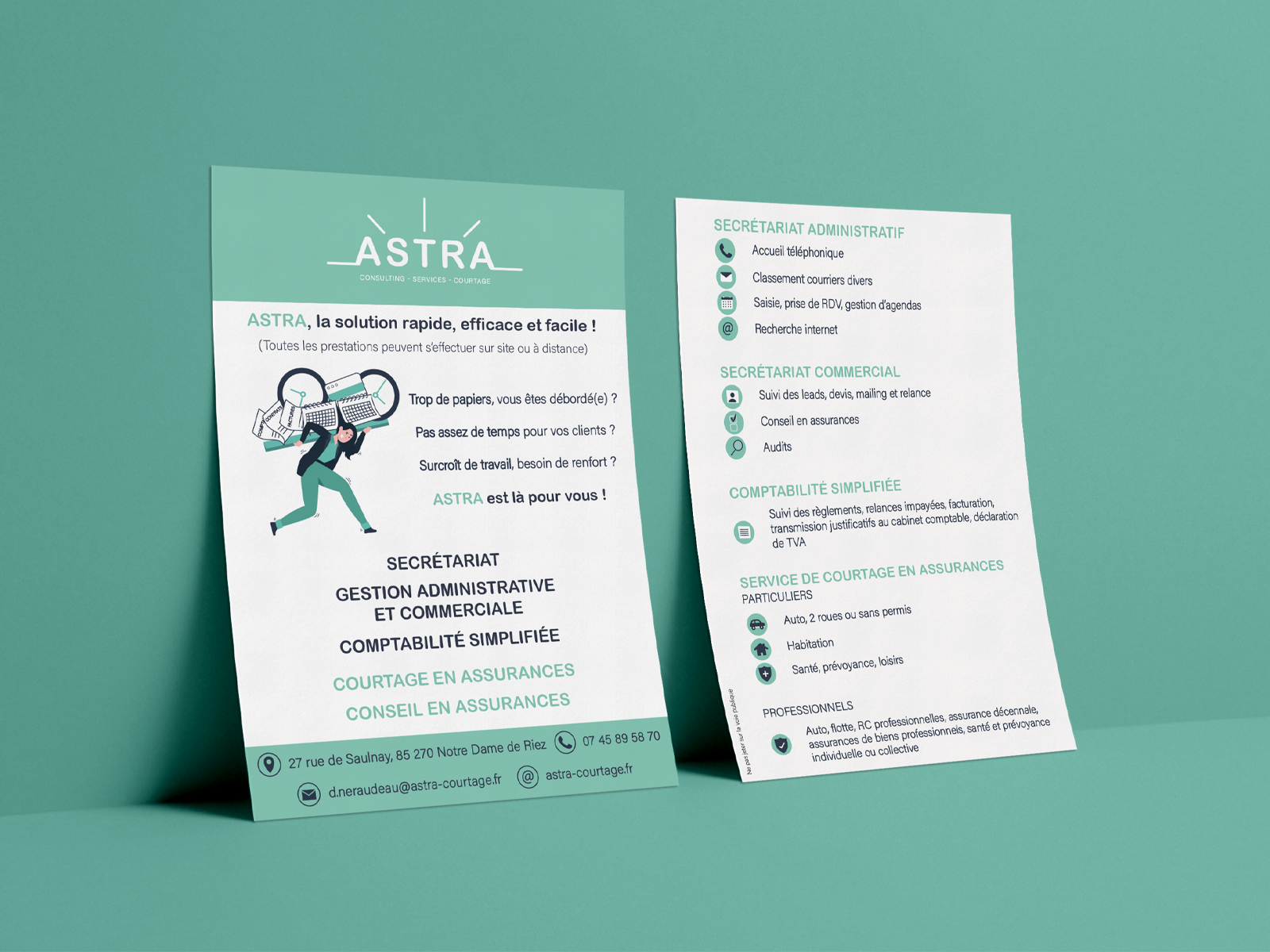 Flyers recto verso d'Astra