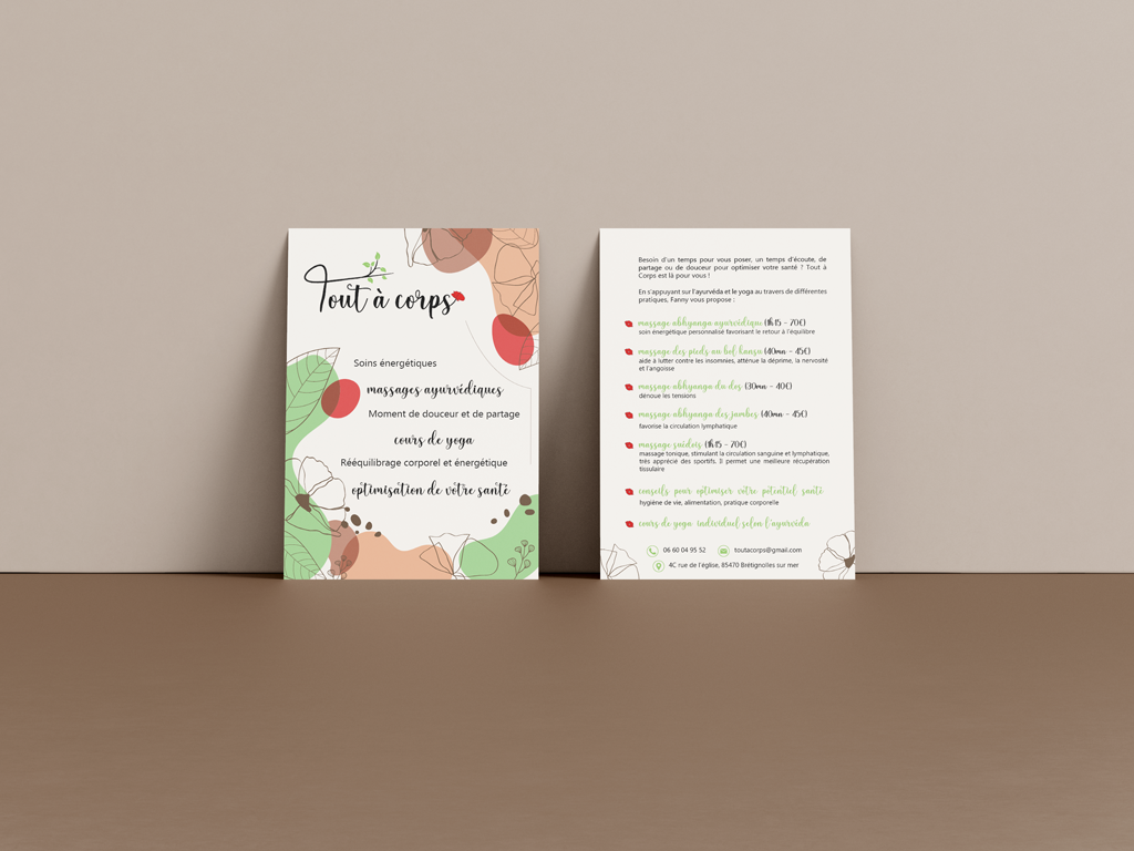 Flyer recto verso de Tout à corps