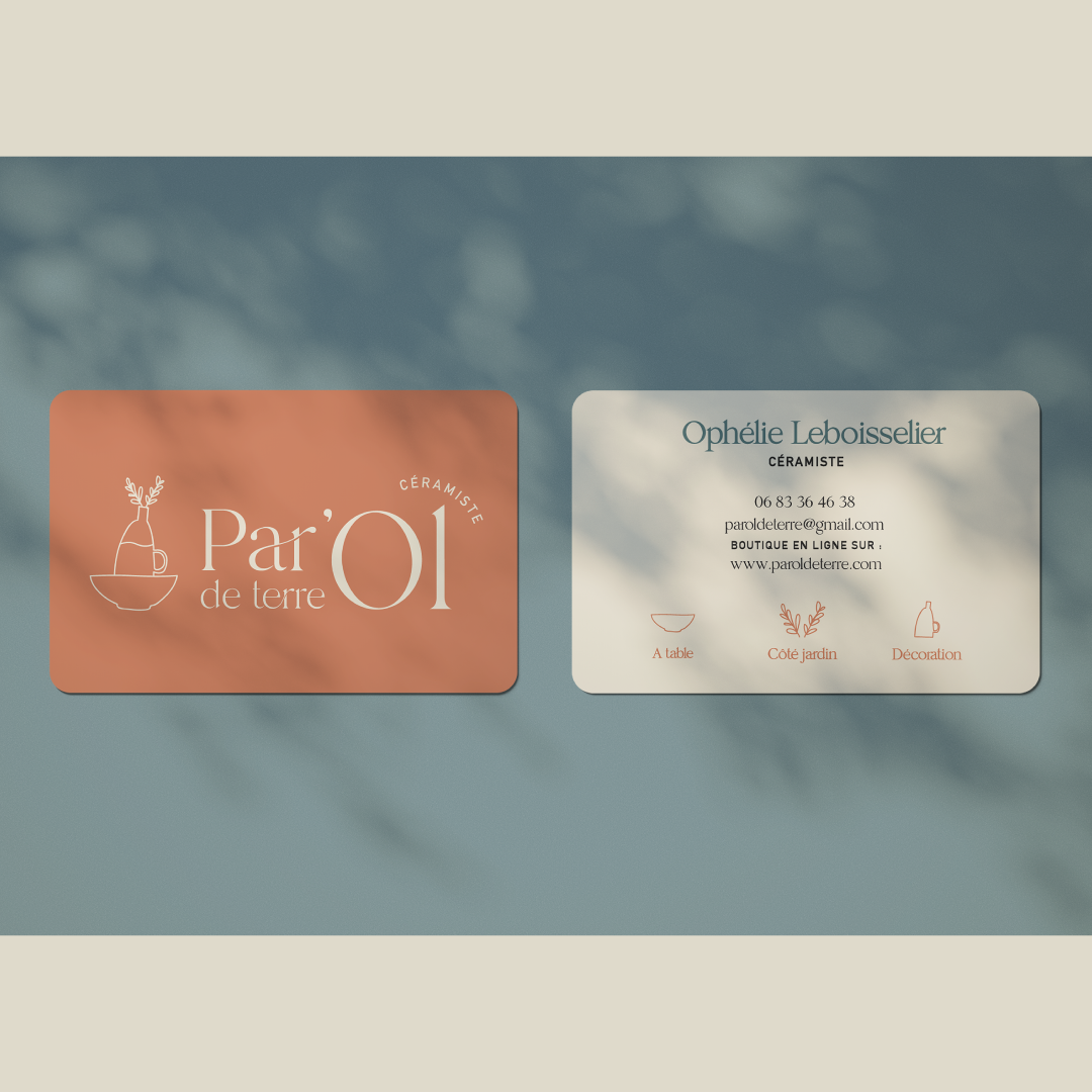 Cartes de visite de Par'OL de terre, réalisées par Solécla